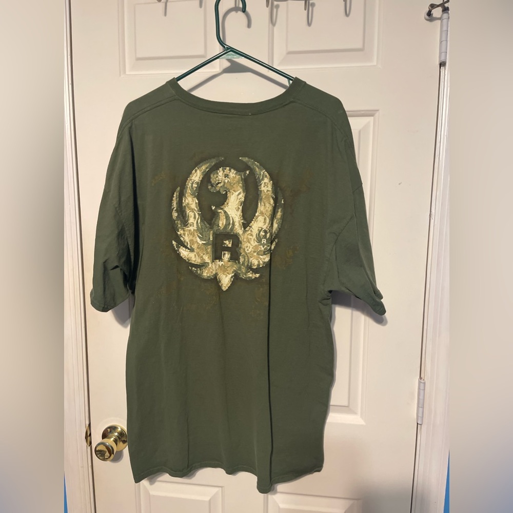 Ruger Firearms T-Shirt Size 3XL Ammo Bird Logo Green
